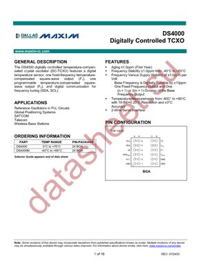 DS4000CW/WBGA datasheet  